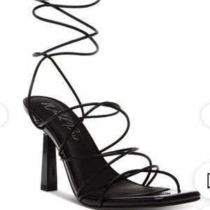 Wild Pair Black Strappy Heels